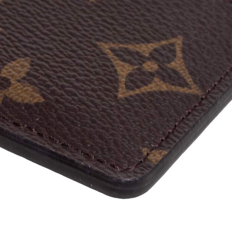 Pre Owned Louis Vuitton Fuchsia Monogram Canvas Card Holder