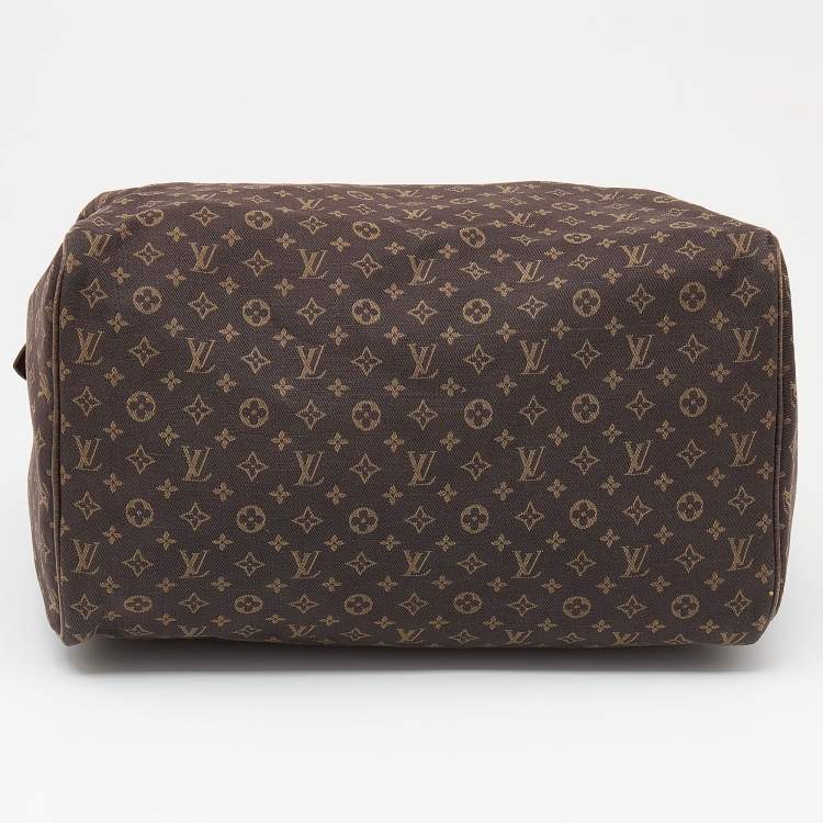 Pre Owned Louis Vuitton Monogram Mini Lin Canvas Speedy 30 Bag