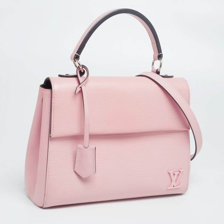 Pre Owned Louis Vuitton Rose Ballerine Epi Leather Cluny BB Bag