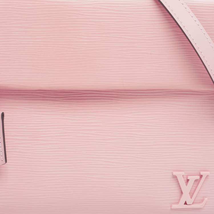 Pre Owned Louis Vuitton Rose Ballerine Epi Leather Cluny BB Bag