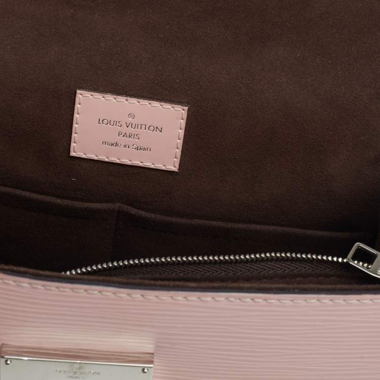 Pre Owned Louis Vuitton Rose Ballerine Epi Leather Cluny BB Bag