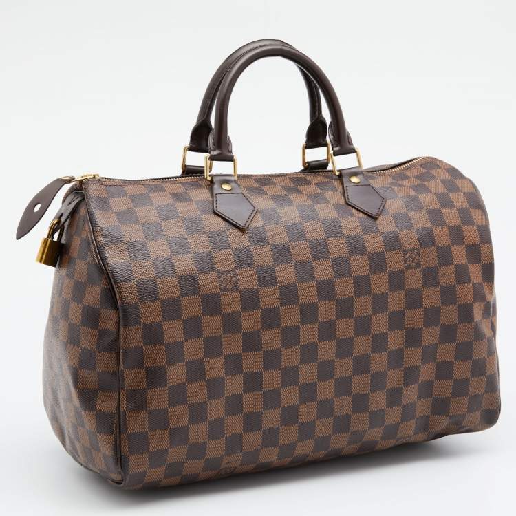 مملوكة مسبقًا Louis Vuitton Damier Ebene Canvas Speedy 35 Bag