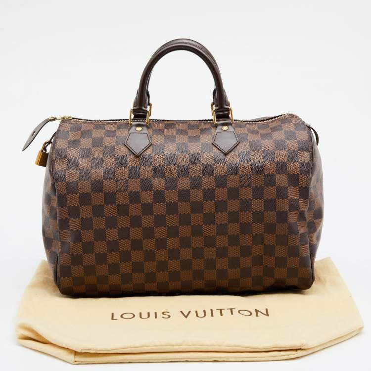 مملوكة مسبقًا Louis Vuitton Damier Ebene Canvas Speedy 35 Bag