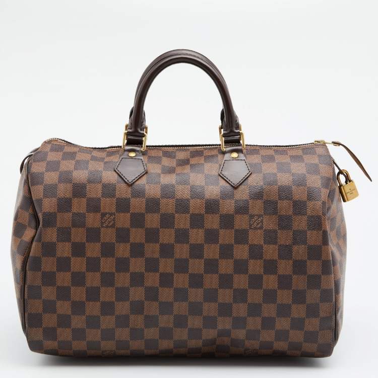 مملوكة مسبقًا Louis Vuitton Damier Ebene Canvas Speedy 35 Bag