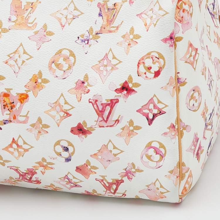 Pre Owned Louis Vuitton Monogram Watercolor Aquarelle Richard Prince Speedy 35 Bag