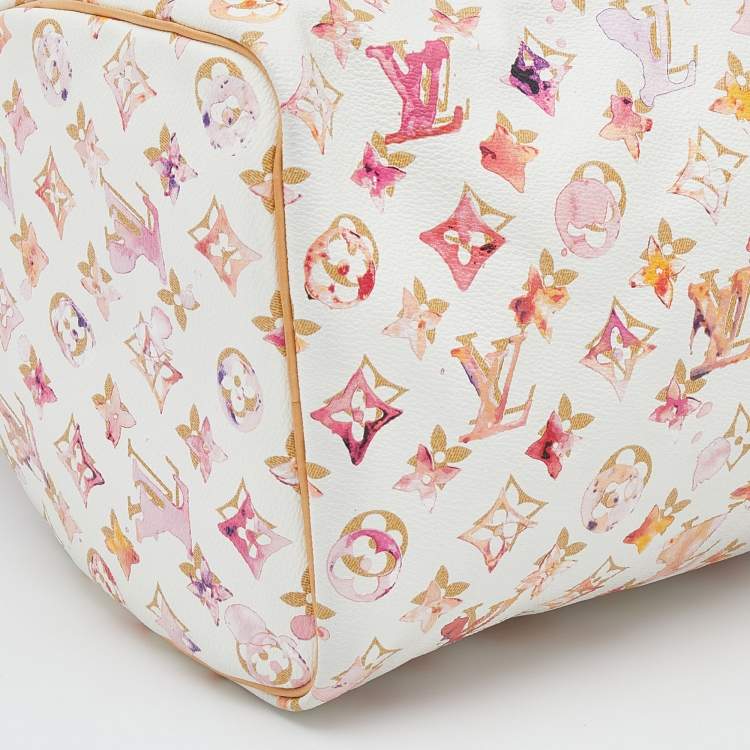 Pre Owned Louis Vuitton Monogram Watercolor Aquarelle Richard Prince Speedy 35 Bag