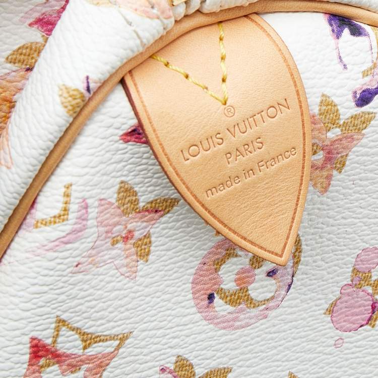 Pre Owned Louis Vuitton Monogram Watercolor Aquarelle Richard Prince Speedy 35 Bag