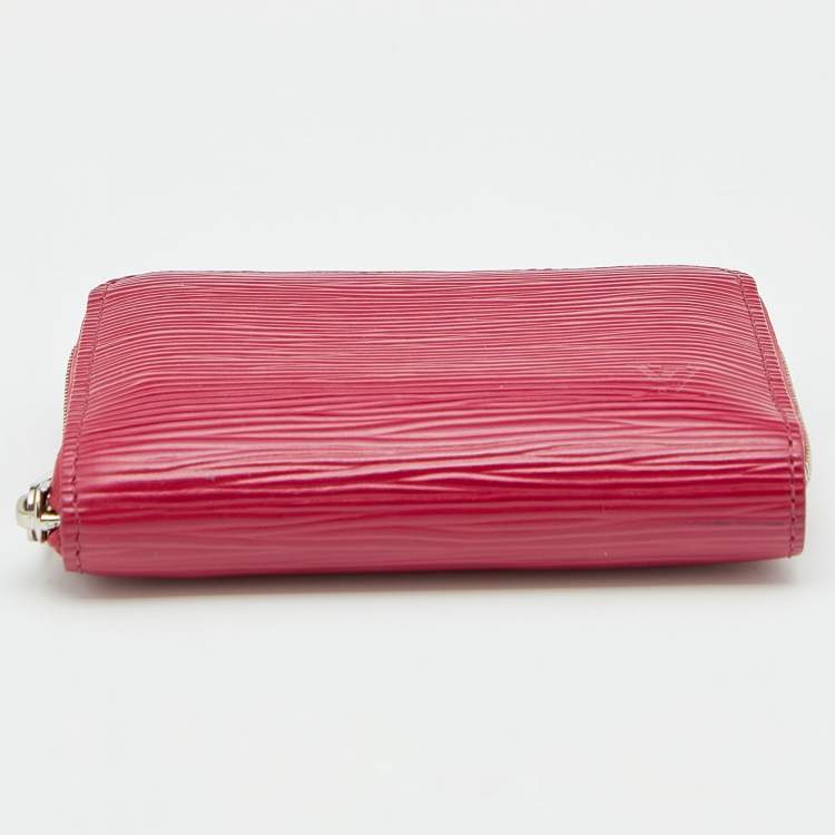 Pre Owned Louis Vuitton Fuchsia Epi Leather Zippy Coin Purse