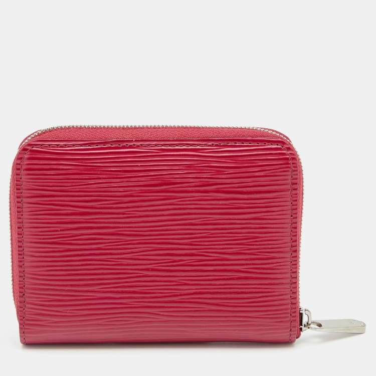 Pre Owned Louis Vuitton Fuchsia Epi Leather Zippy Coin Purse