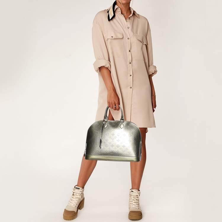 Louis Vuitton Monogram Vernis Alma GM - Grey Handle Bags, Handbags