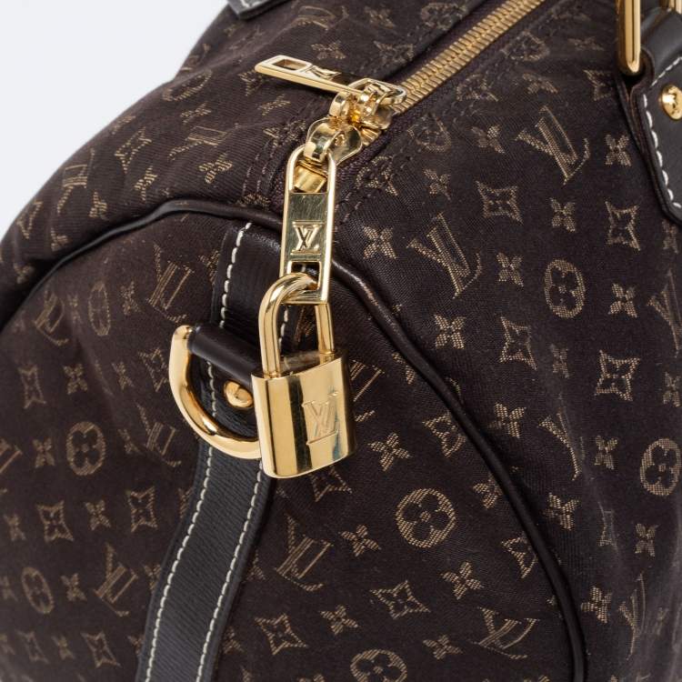 Pre Owned Louis Vuitton Fusain Monogram Idylle Canvas Bandouliere Speedy 30 Bag      