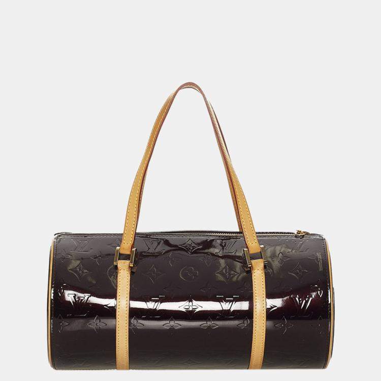 Pre Owned Louis Vuitton Purple Monogram Patent Leather Vernis Bedford Top Handel Bag