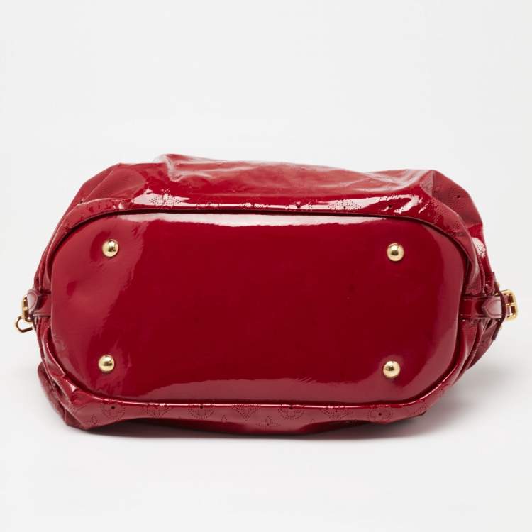 Pre Owned Louis Vuitton Cerise Mahina Patent Leather Surya XL Bag
