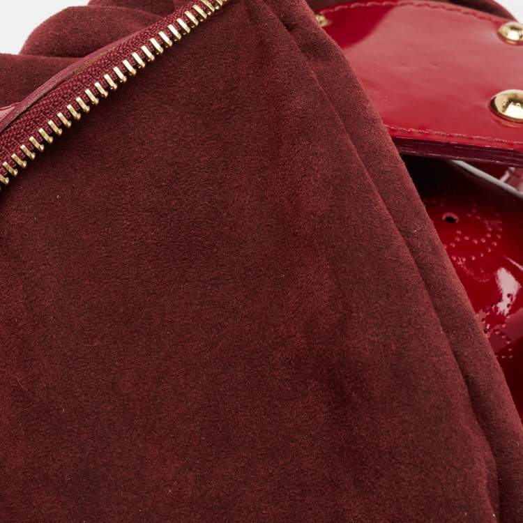 Pre Owned Louis Vuitton Cerise Mahina Patent Leather Surya XL Bag