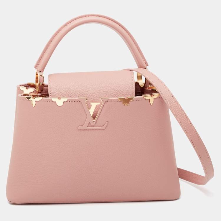 Pre Owned Louis Vuitton Magnolia Leather Capucines MM Bag