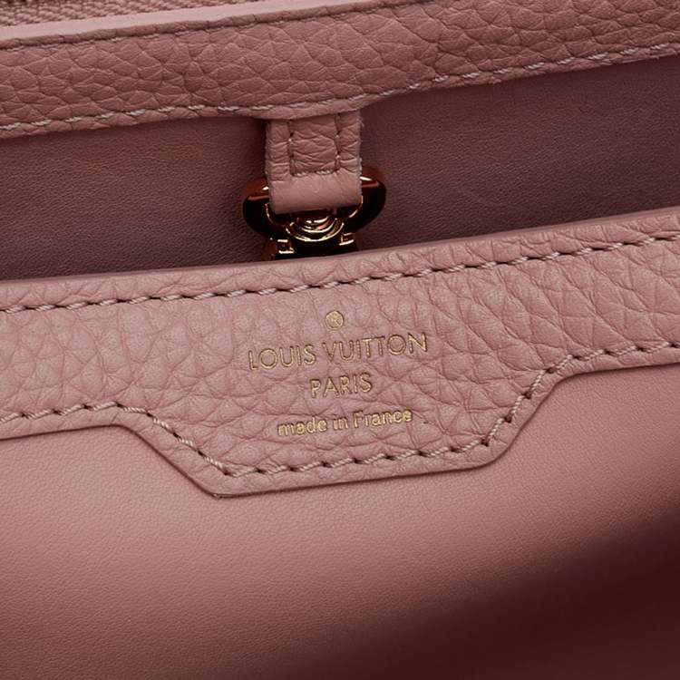 Pre Owned Louis Vuitton Magnolia Leather Capucines MM Bag