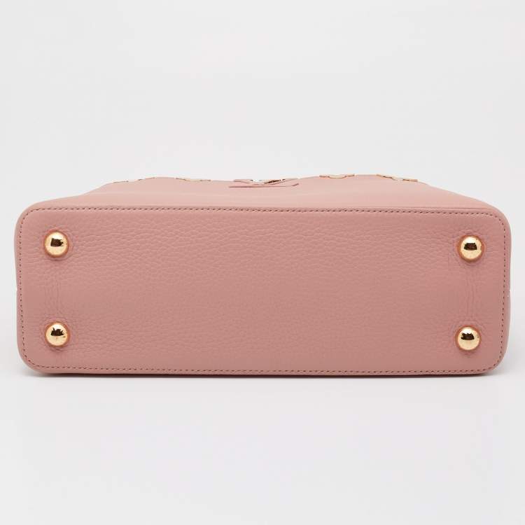 Pre Owned Louis Vuitton Magnolia Leather Capucines MM Bag