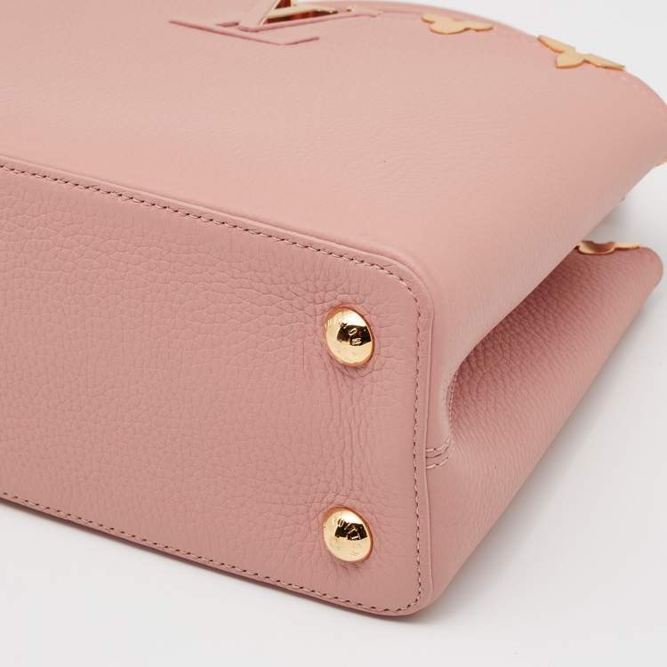 Pre Owned Louis Vuitton Magnolia Leather Capucines MM Bag