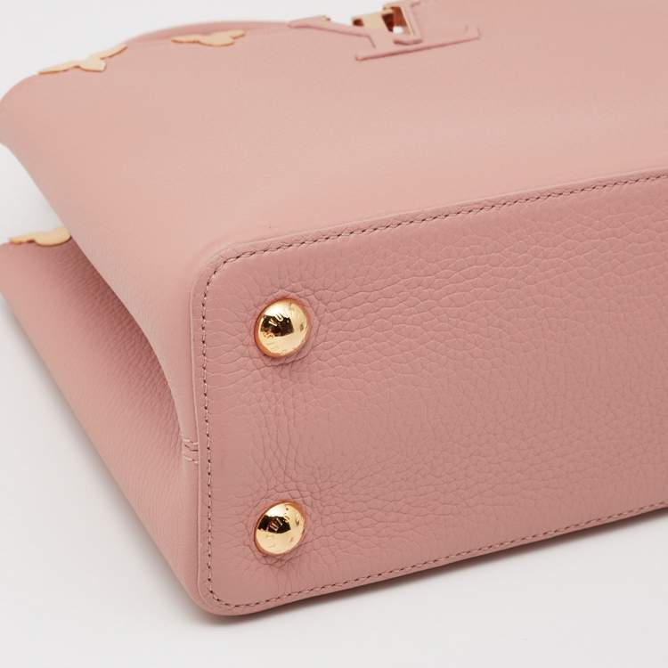Pre Owned Louis Vuitton Magnolia Leather Capucines MM Bag