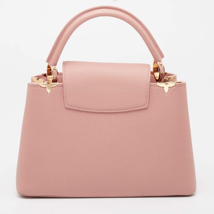 Pre Owned Louis Vuitton Magnolia Leather Capucines MM Bag
