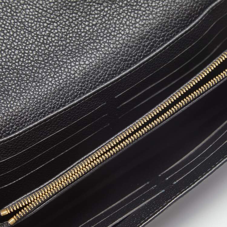 LOUIS VUITTON Sarah Monogram Empreinte Leather Wallet Black