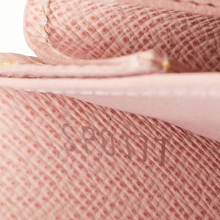 Pre Owned Louis Vuitton Rose Ballerina Epi Leather Mechanical Flower Twist Wallet On Chain