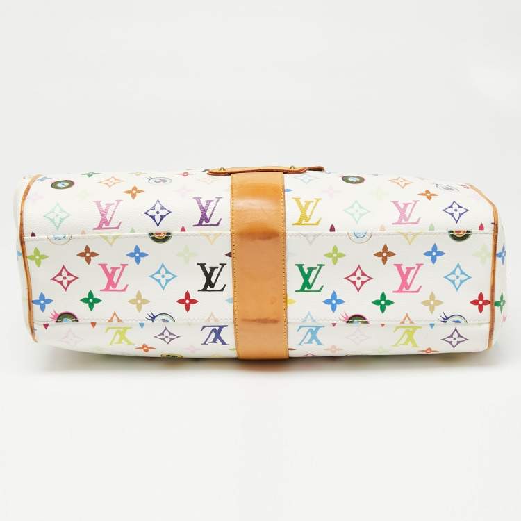 مملوكة مسبقًا Louis Vuitton White Monogram Multicolore Canvas Murakami Eye Love You Bag