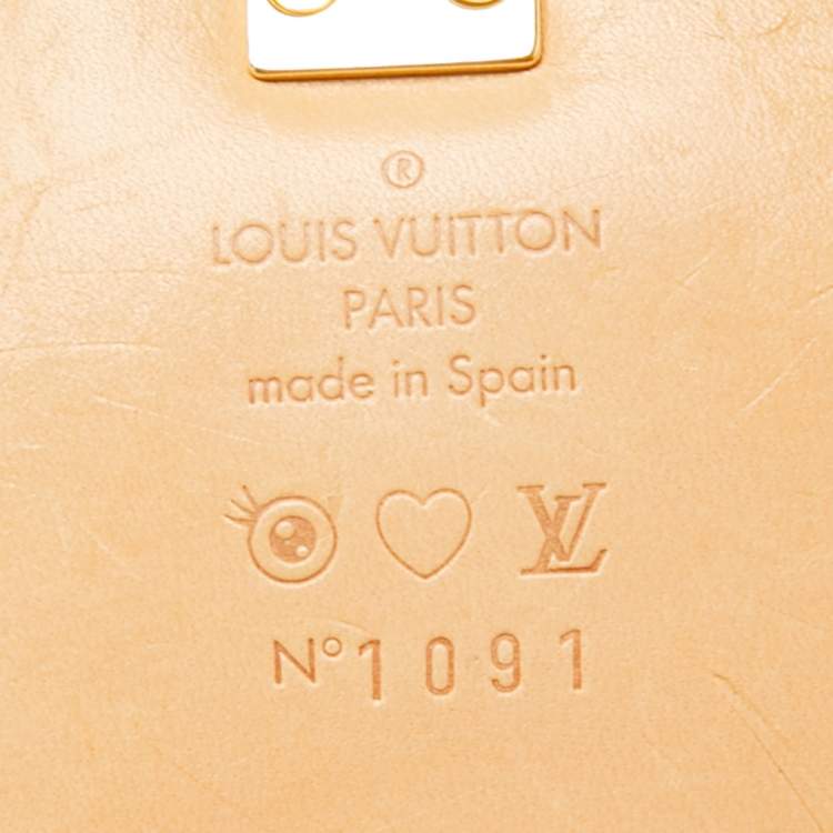 مملوكة مسبقًا Louis Vuitton White Monogram Multicolore Canvas Murakami Eye Love You Bag