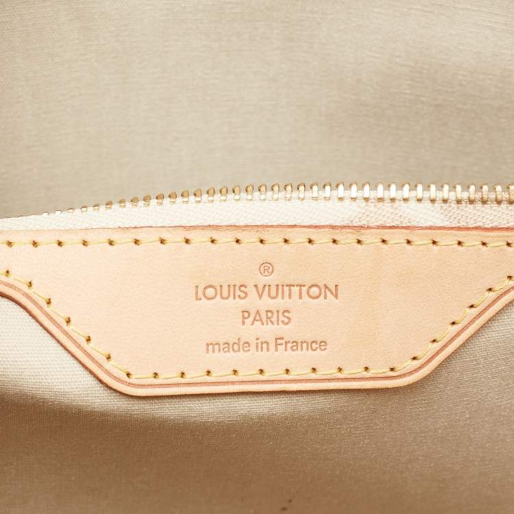 Pre Owned Louis Vuitton Blanc Corail Monogram Vernis Brea GM Bag