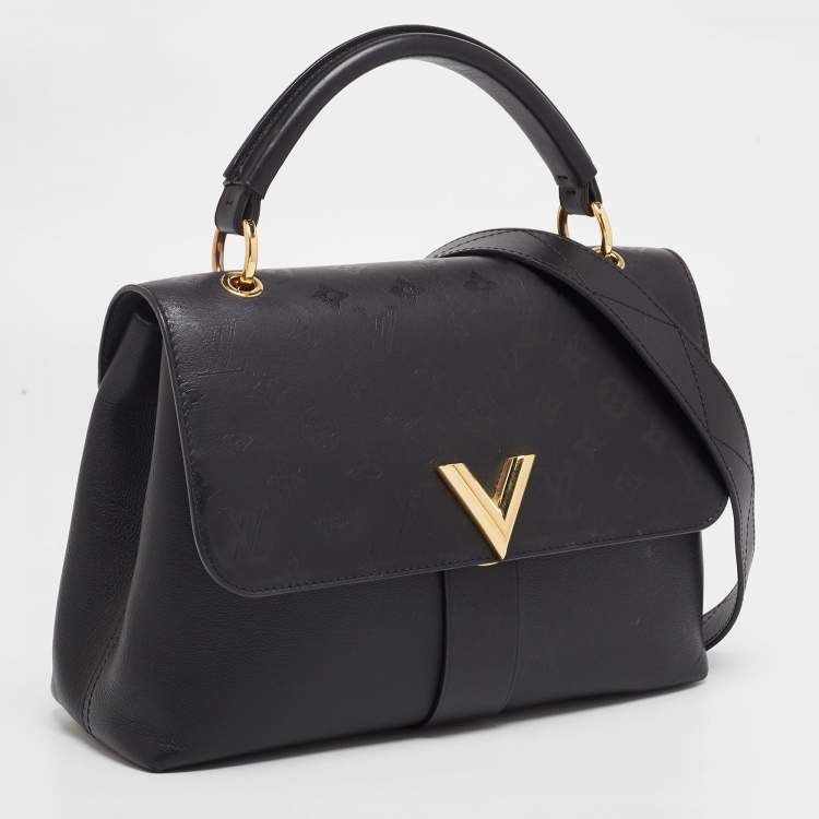 Pre Owned Louis Vuitton Black Monogram Leather Very One Handle Bag