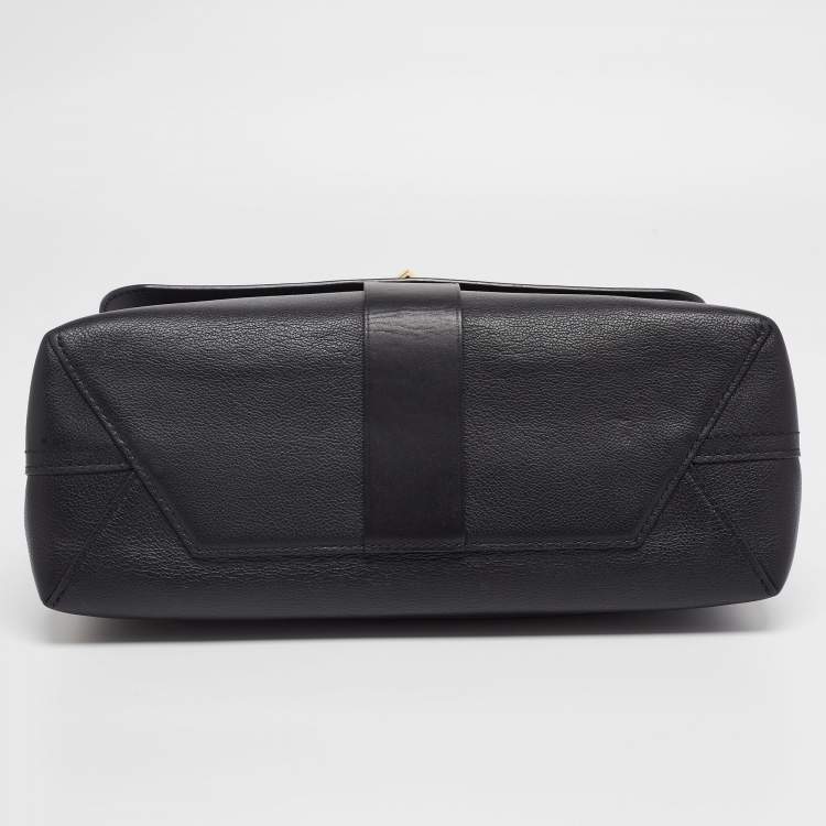 Pre Owned Louis Vuitton Black Monogram Leather Very One Handle Bag