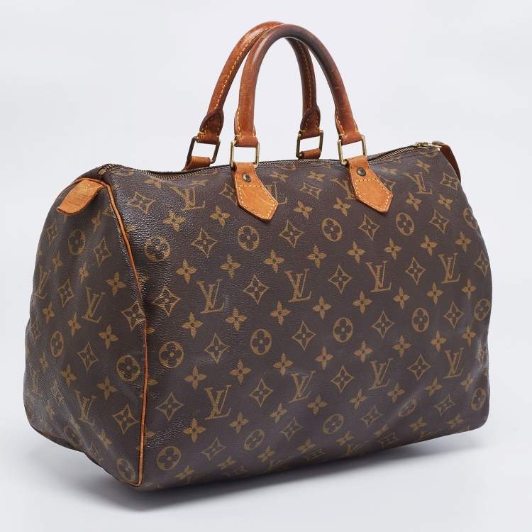 Pre Owned Louis Vuitton Monogram Canvas Speedy 35 Bag