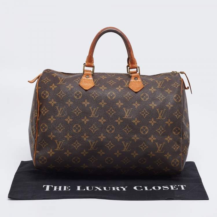 Pre Owned Louis Vuitton Monogram Canvas Speedy 35 Bag