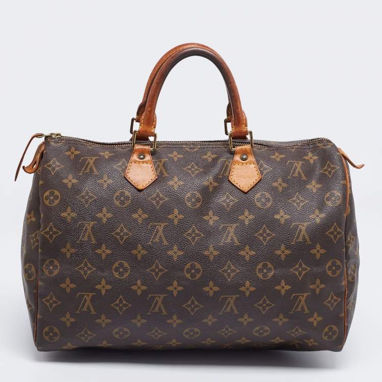 Pre Owned Louis Vuitton Monogram Canvas Speedy 35 Bag