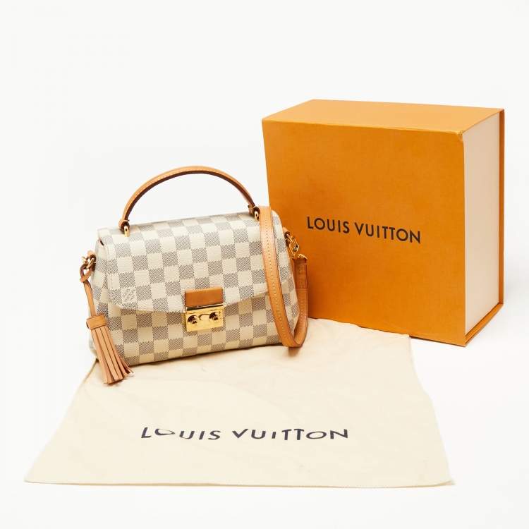 Pre Owned Louis Vuitton Damier Azur Canvas Croisette Bag