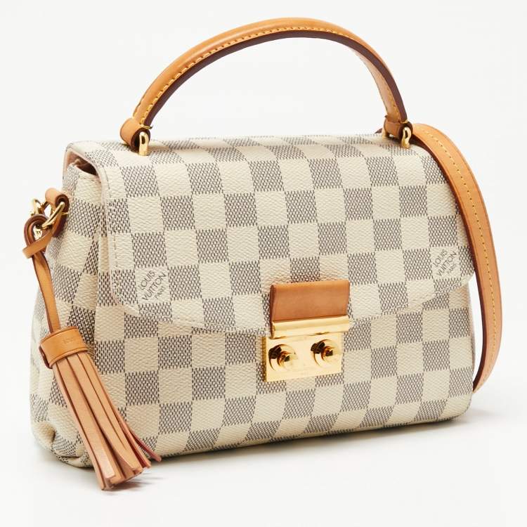 Pre Owned Louis Vuitton Damier Azur Canvas Croisette Bag