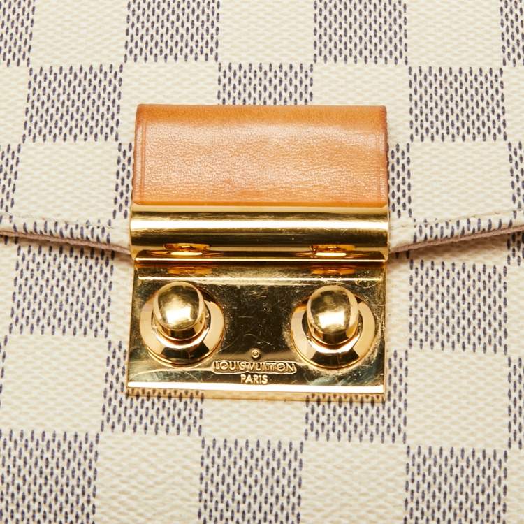 Pre Owned Louis Vuitton Damier Azur Canvas Croisette Bag