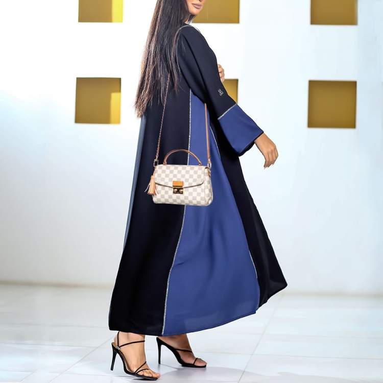 Pre Owned Louis Vuitton Damier Azur Canvas Croisette Bag