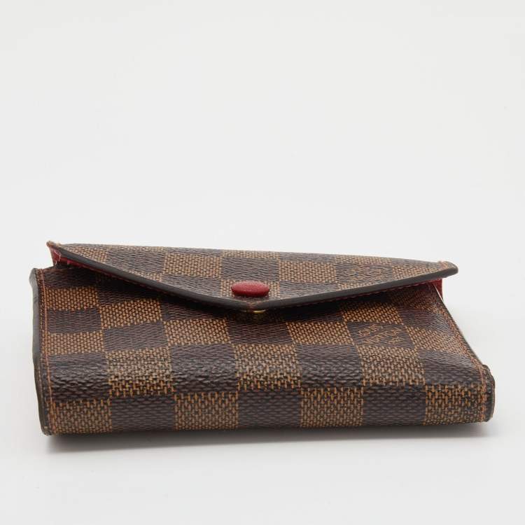 Pre Owned Louis Vuitton Damier Ebene Canvas Victorine Wallet