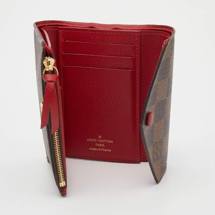 Pre Owned Louis Vuitton Damier Ebene Canvas Victorine Wallet