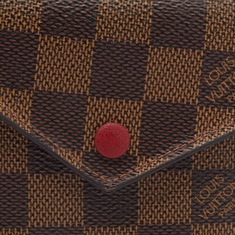 Pre Owned Louis Vuitton Damier Ebene Canvas Victorine Wallet