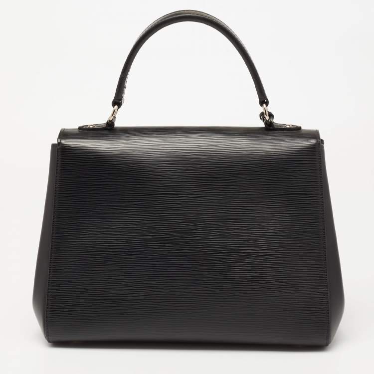 Pre Owned Louis Vuitton Black Epi Leather Cluny MM Bag