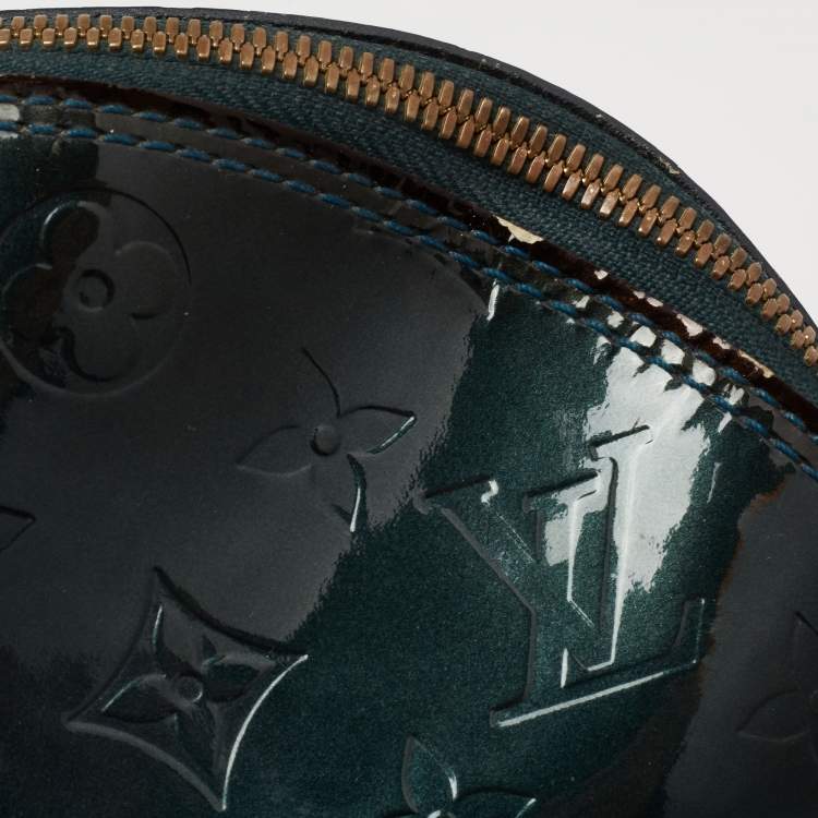 Pre Owned Louis Vuitton Blue Nuit Monogram Vernis Alma GM Bag
