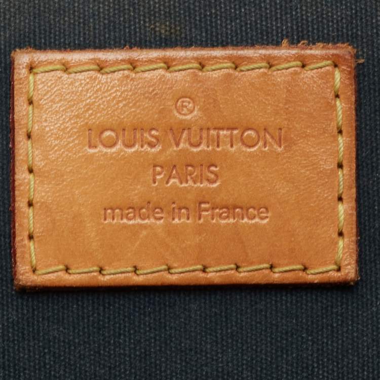 Pre Owned Louis Vuitton Blue Nuit Monogram Vernis Alma GM Bag