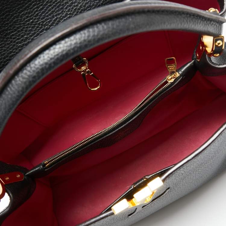 مملوكة مسبقًا Louis Vuitton Black Taurillon Leather Capucines MM Bag