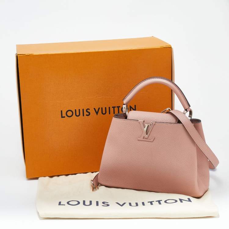 Pre Owned Louis Vuitton Magnolia Taurillon Leather Capucines BB Bag
