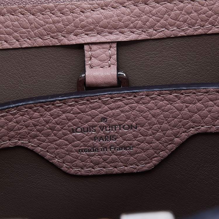 Pre Owned Louis Vuitton Magnolia Taurillon Leather Capucines BB Bag