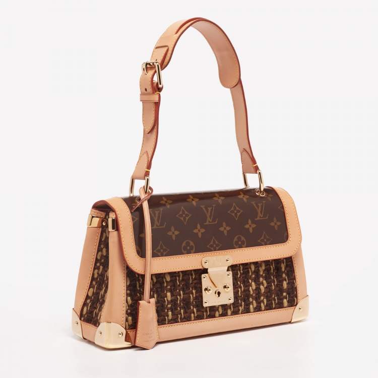 Pre Owned Louis Vuitton Monogram Canvas and Leather Limited Edition 0431 Tweedy Rabat Bag