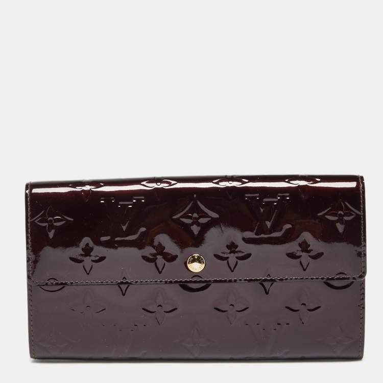 Louis Vuitton Brown Monogram Vernis Patent Leather Sarah Wallet