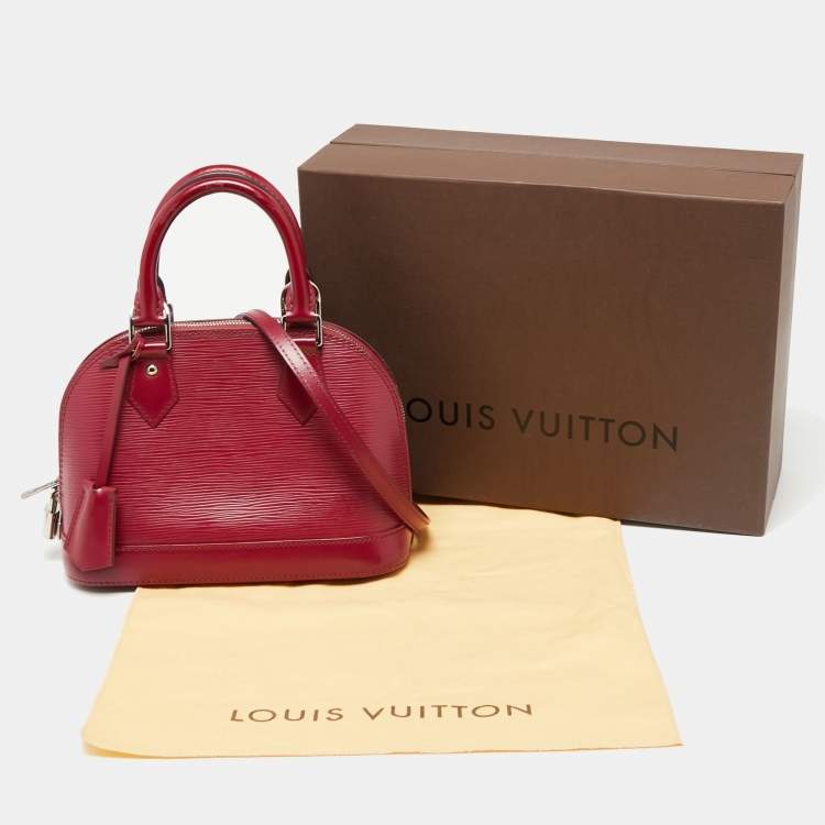 Pre Owned Louis Vuitton Fuchsia Epi Leather Alma BB Bag
